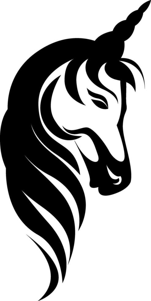 Horses head tattoo, tattoo illustration, vector on a white background.