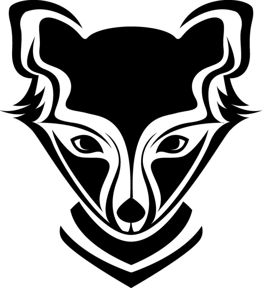 Bear cub head tattoo, tattoo illustration, vector on a white background.