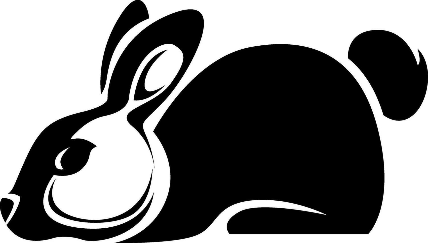 Cute hare tattoo, tattoo illustration, vector on a white background.