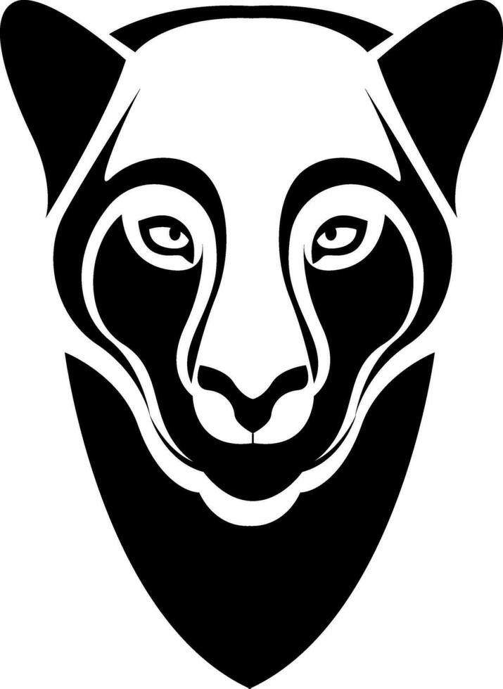 Panther head tattoo, tattoo illustration, vector on a white background.