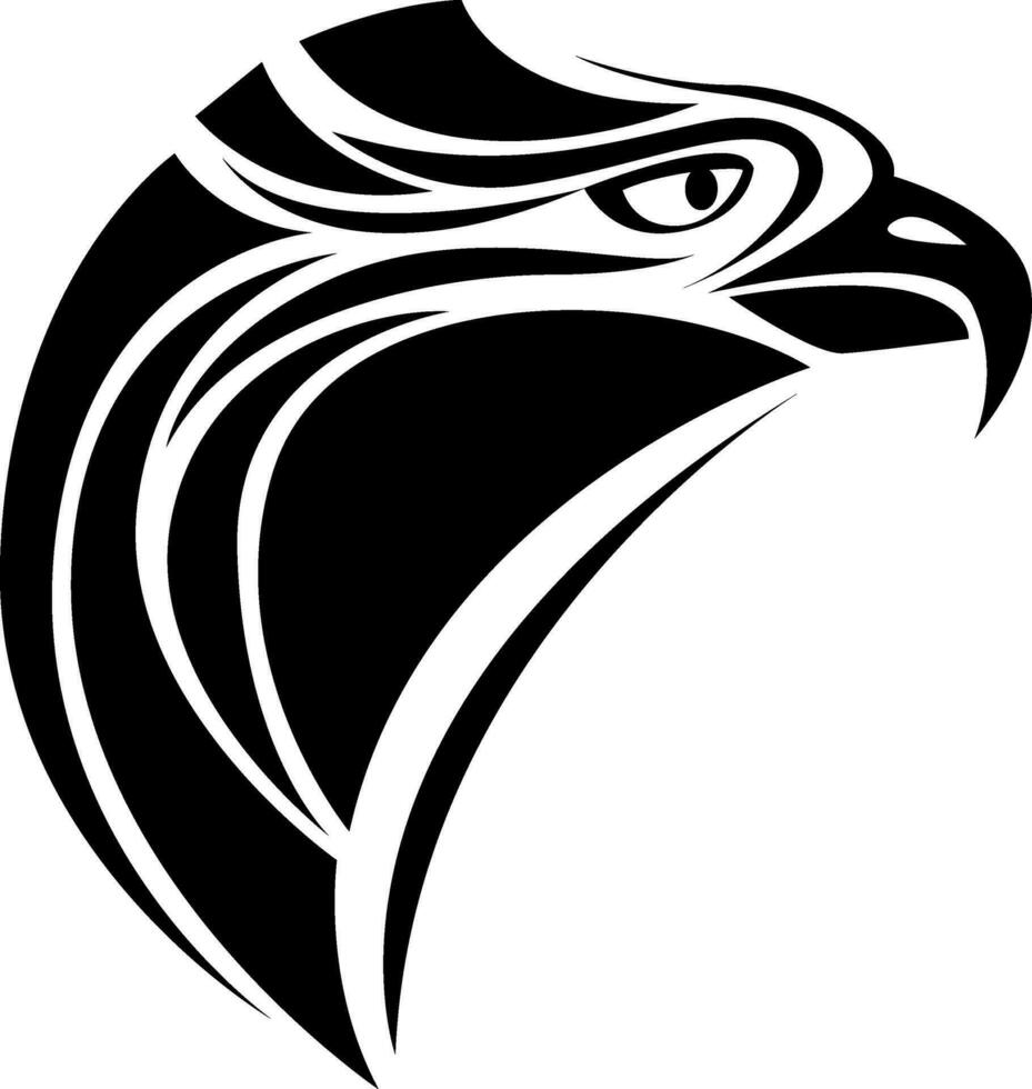 águila pescadora pájaro tatuaje, tatuaje ilustración, vector en un blanco antecedentes.