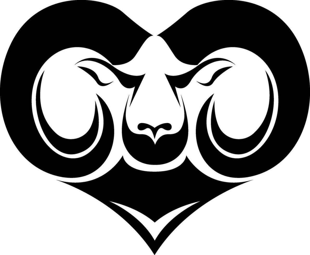 Aries cabeza tatuaje, tatuaje ilustración, vector en un blanco antecedentes.