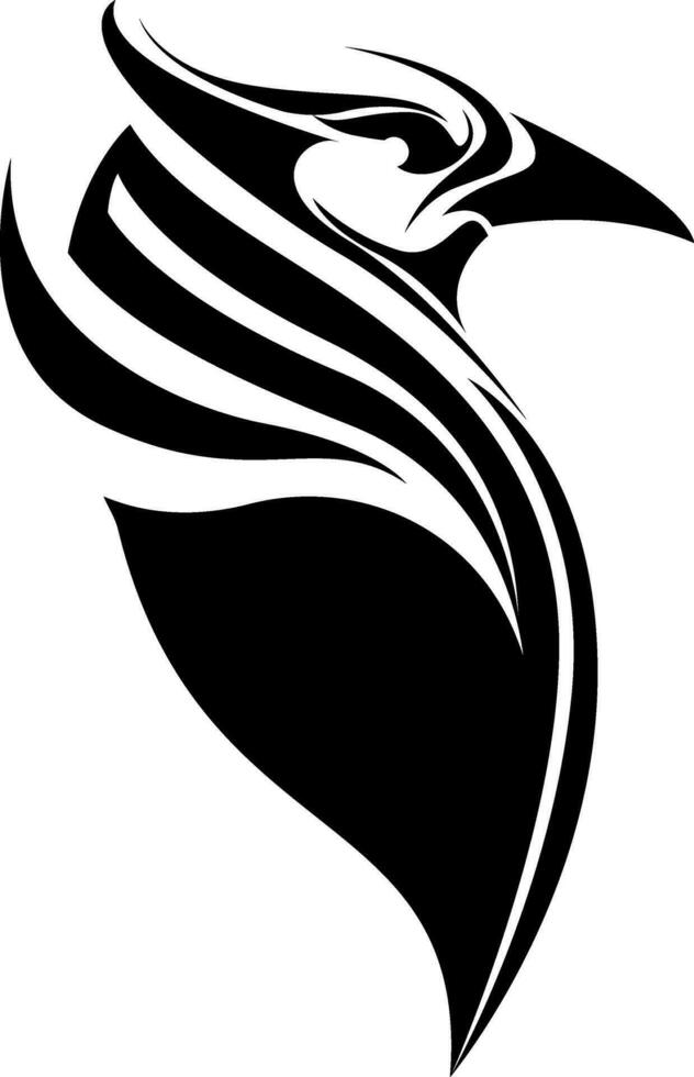 pájaro cabeza tatuaje, tatuaje ilustración, vector en un blanco antecedentes.