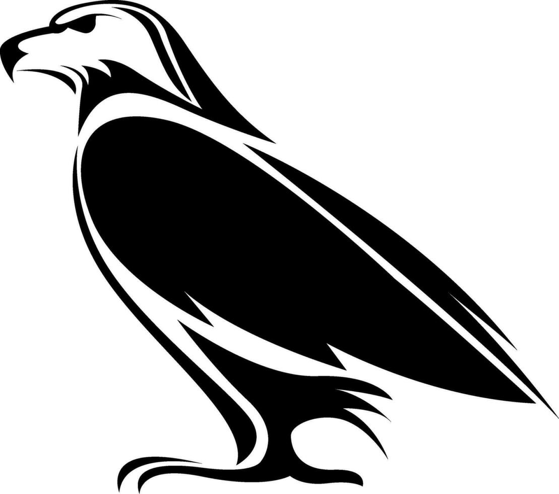 águila pájaro tatuaje, tatuaje ilustración, vector en un blanco antecedentes.