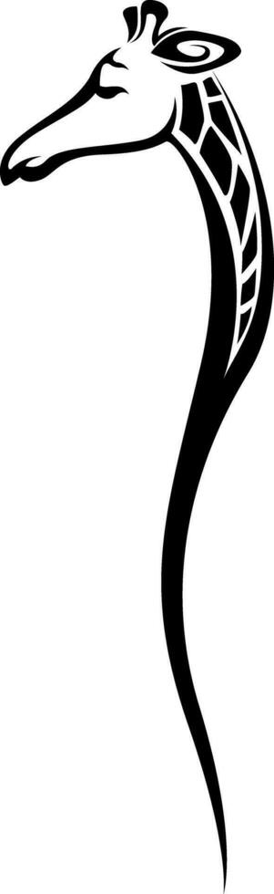 Giraffe tattoo, tattoo illustration, vector on a white background.