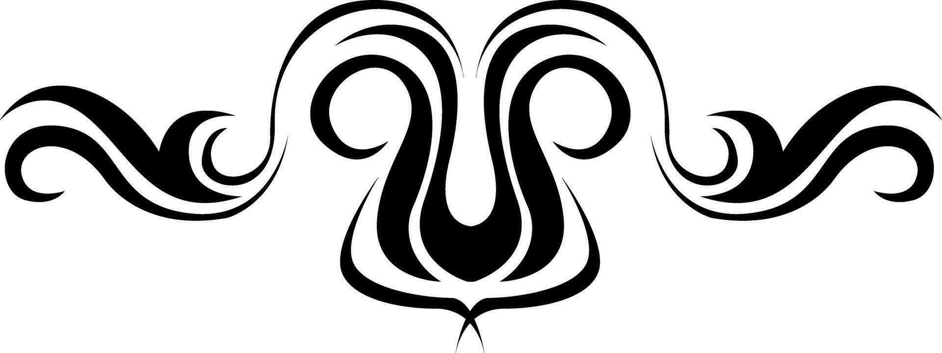 hermosa resumen tatuaje, tatuaje ilustración, vector en un blanco antecedentes.