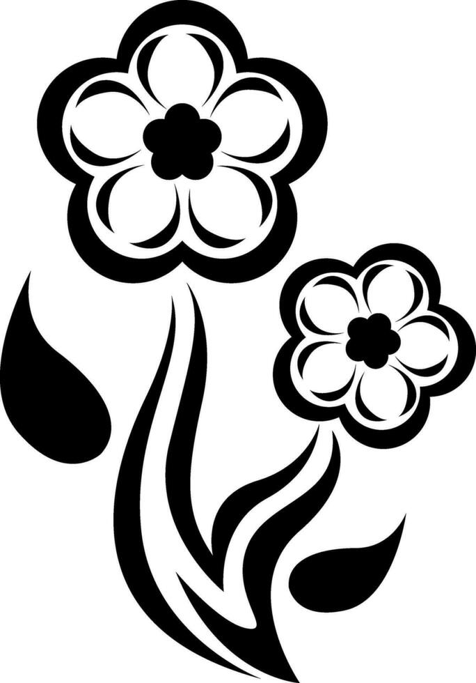 Flowers tattoo, tattoo illustration, vector on a white background.