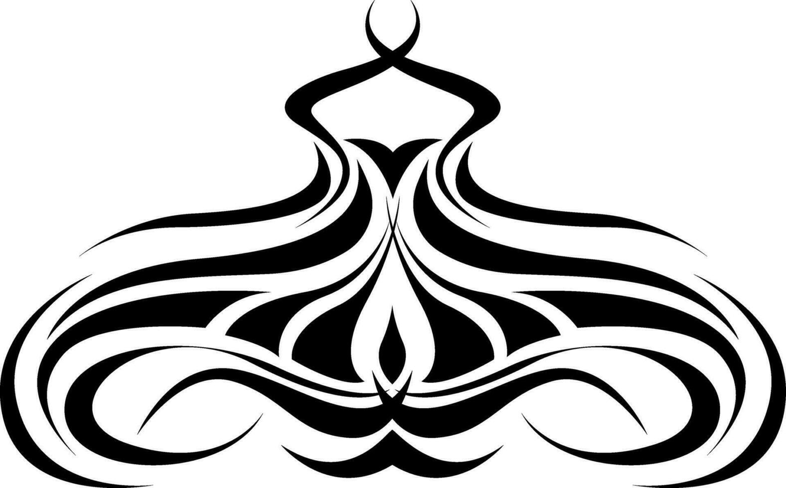 Black pattern lines tattoo, tattoo illustration, vector on a white background.