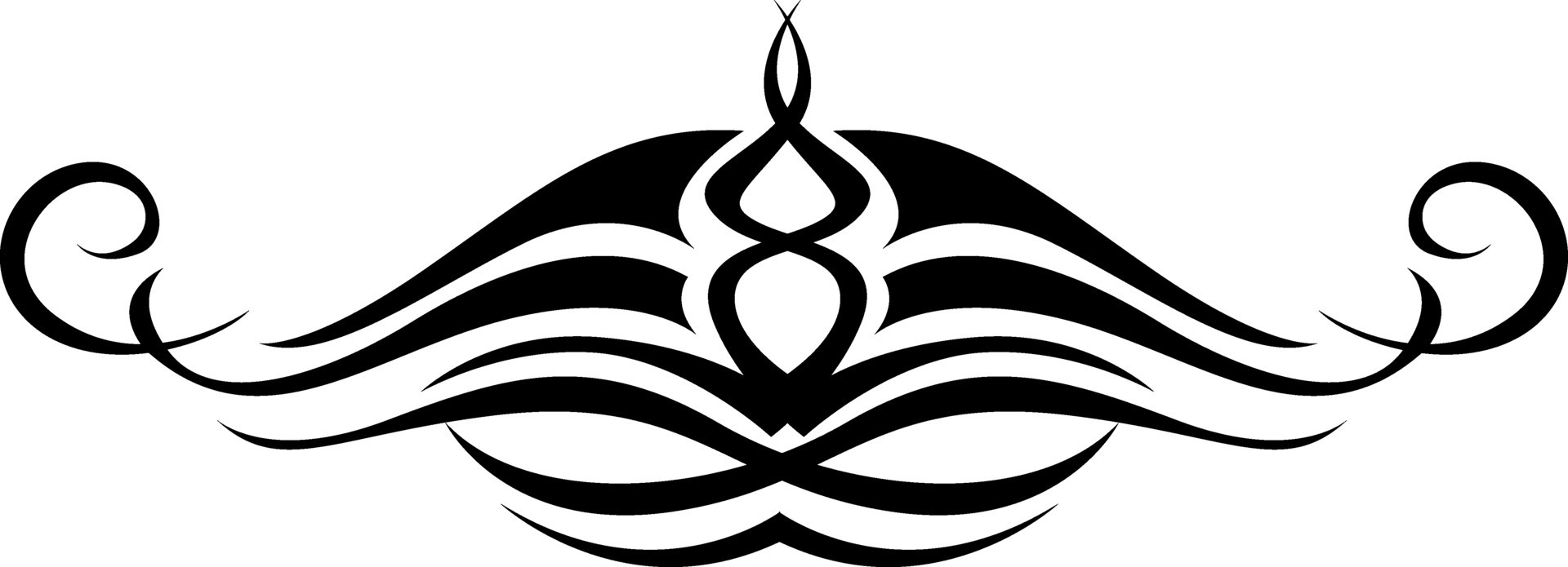Black line pattern tattoo, tattoo illustration, vector on a white