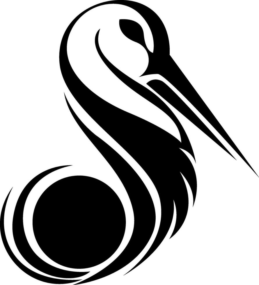 Bird tattoo, tattoo illustration, vector on a white background.