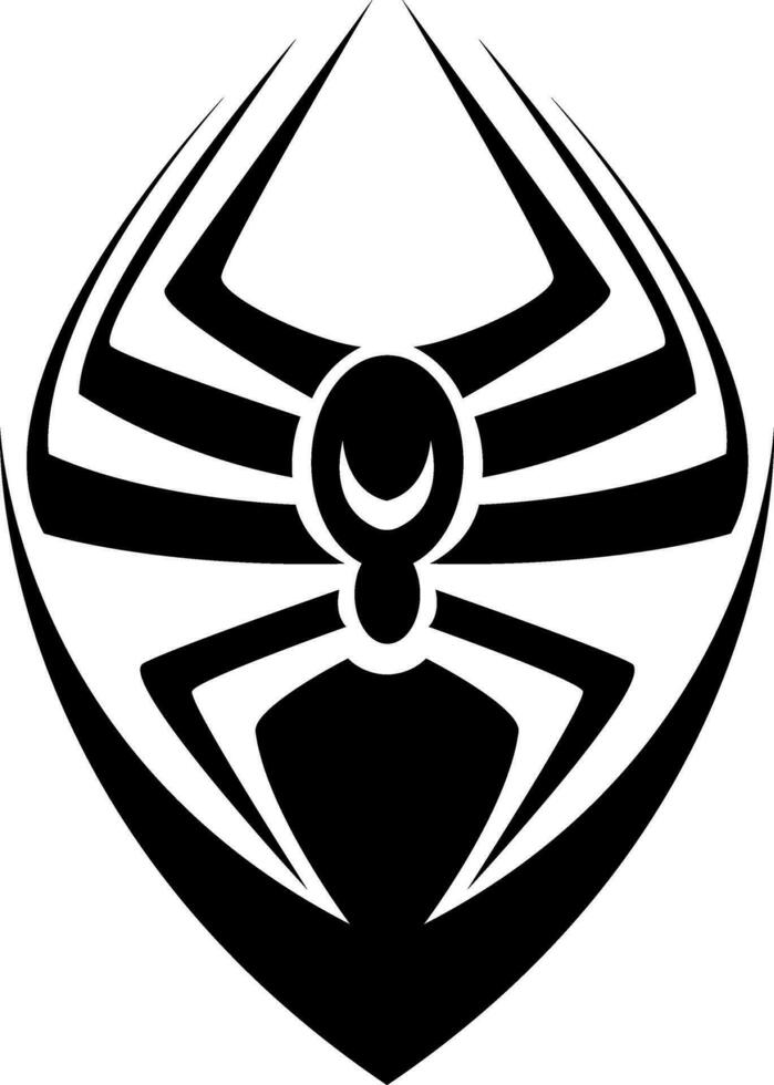 Spider tattoo, tattoo illustration, vector on a white background.