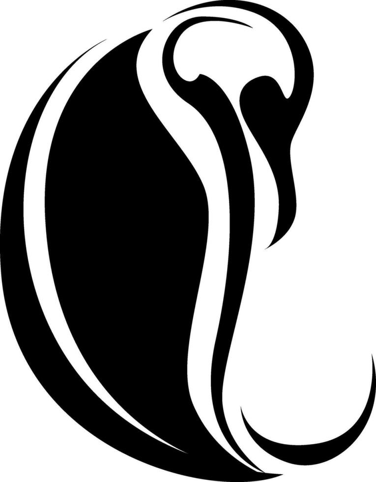 Penguin tattoo, tattoo illustration, vector on a white background.