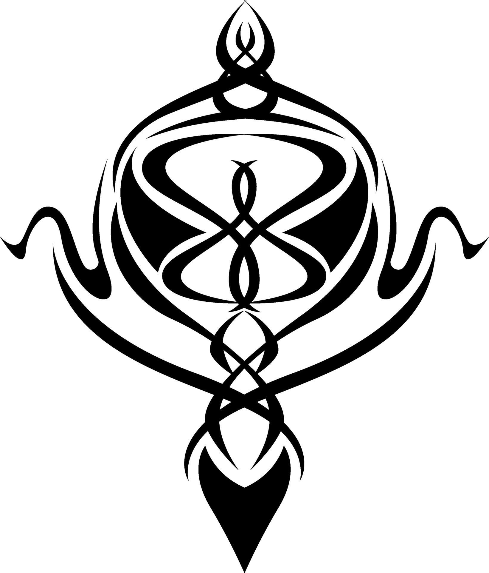 Black art tattoo, tattoo illustration, vector on a white background