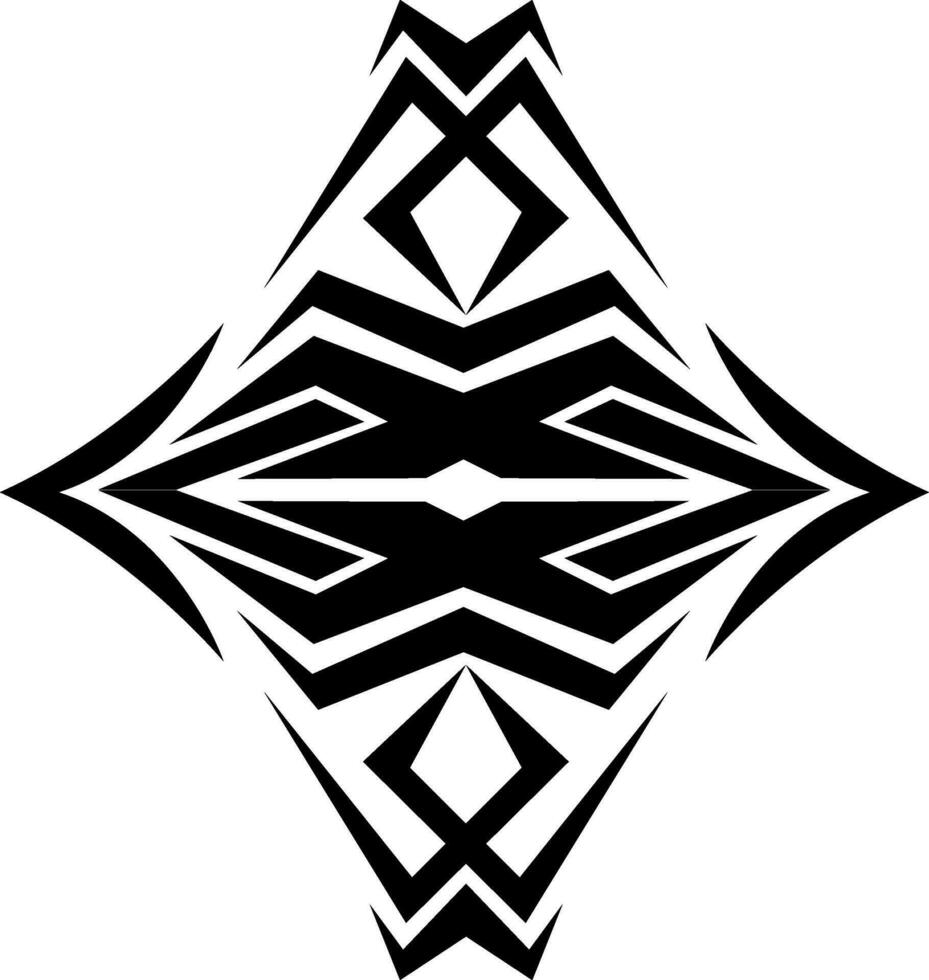 Big back tattoo, tattoo illustration, vector on a white background.