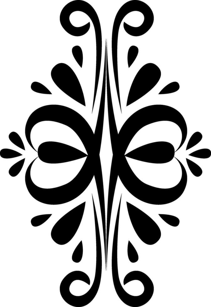 Plant tattoo, tattoo illustration, vector on a white background.
