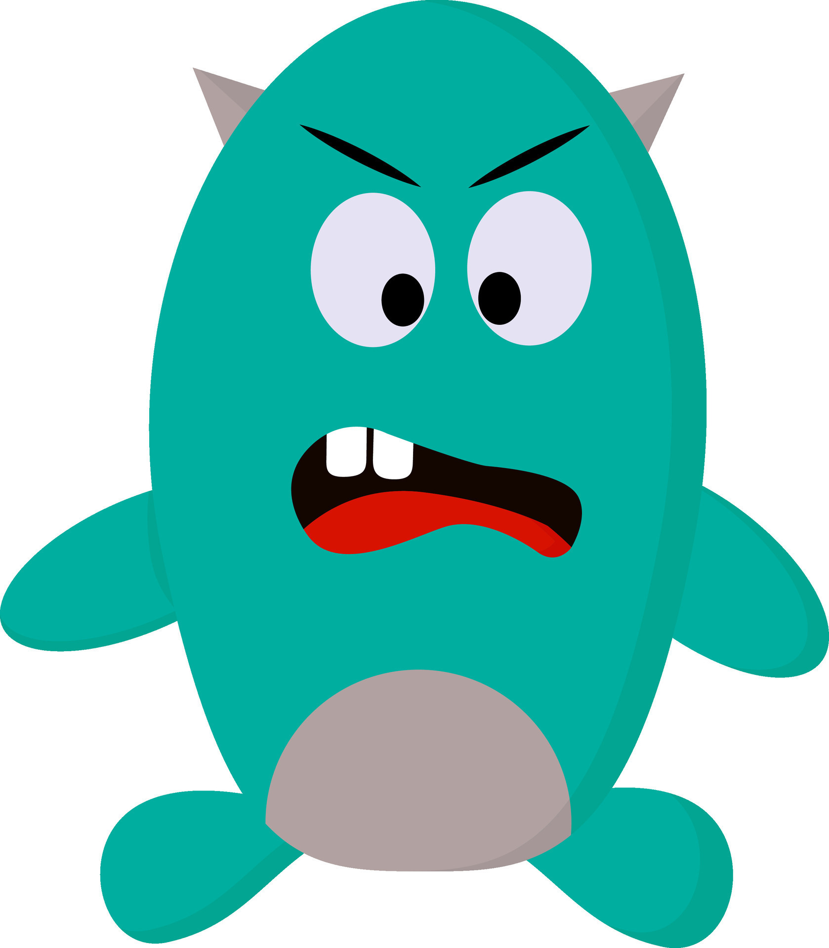 A green monster, vector color illustration. 34512154 Vector Art at Vecteezy