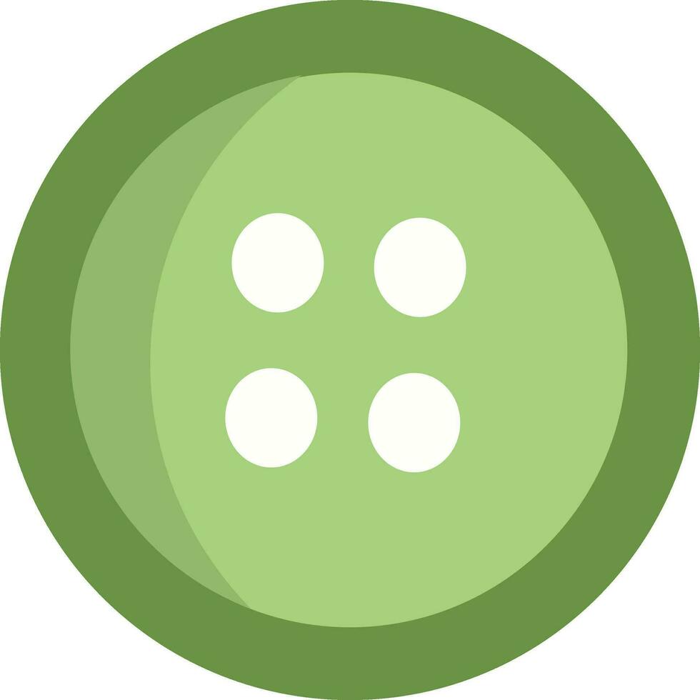 Green sewing button vector illustration