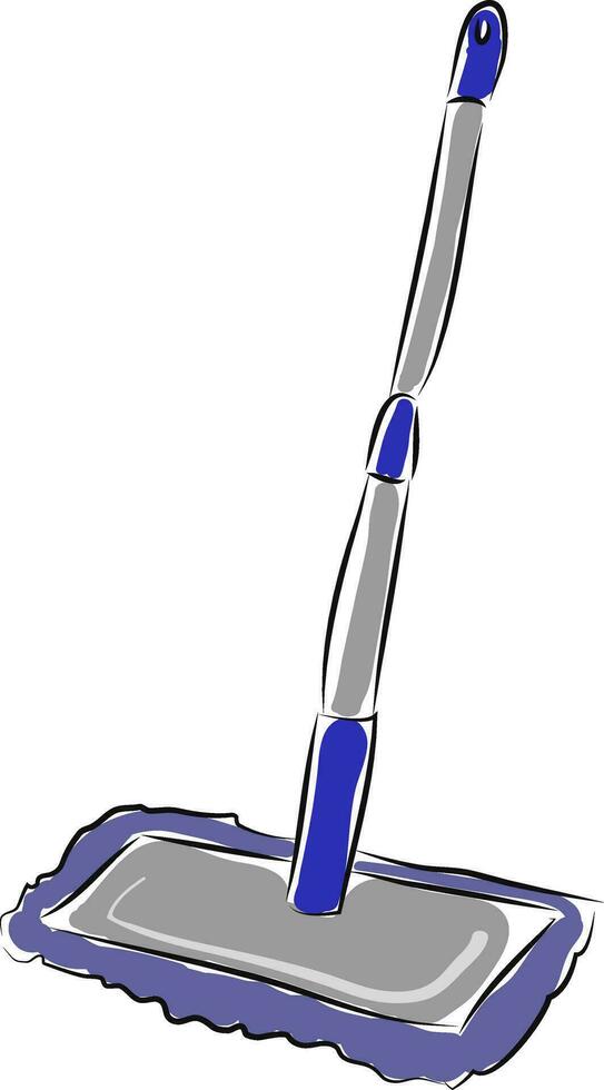 Purple new mop illustration vector on white background