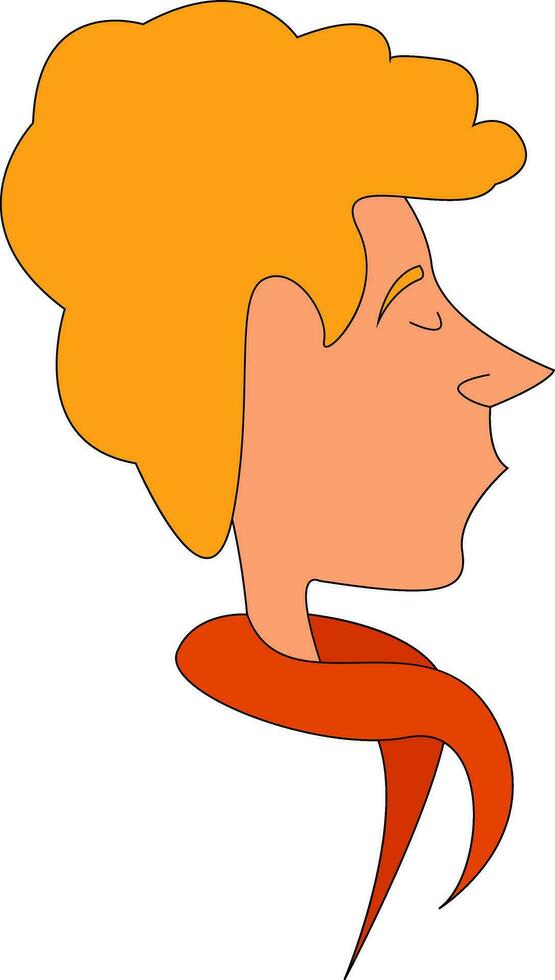 Blond man with scarf vector