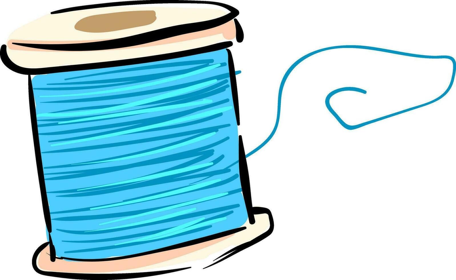 Blue thread vector illustration