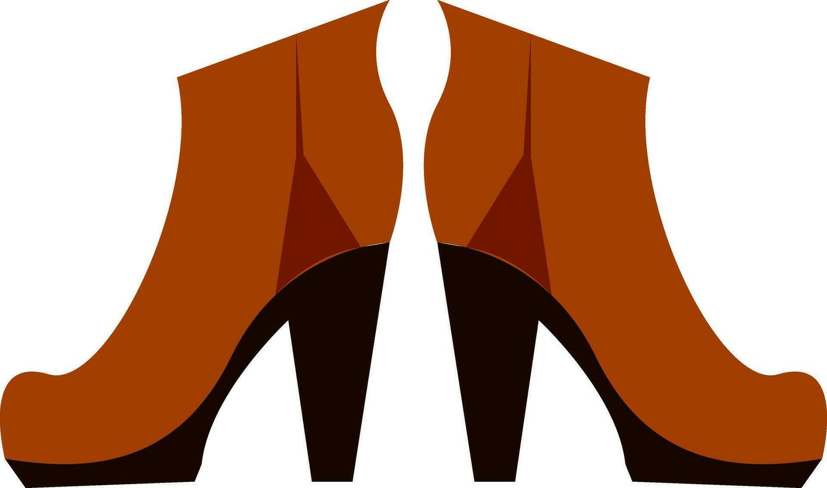 marrón hembra botas vector ilustración