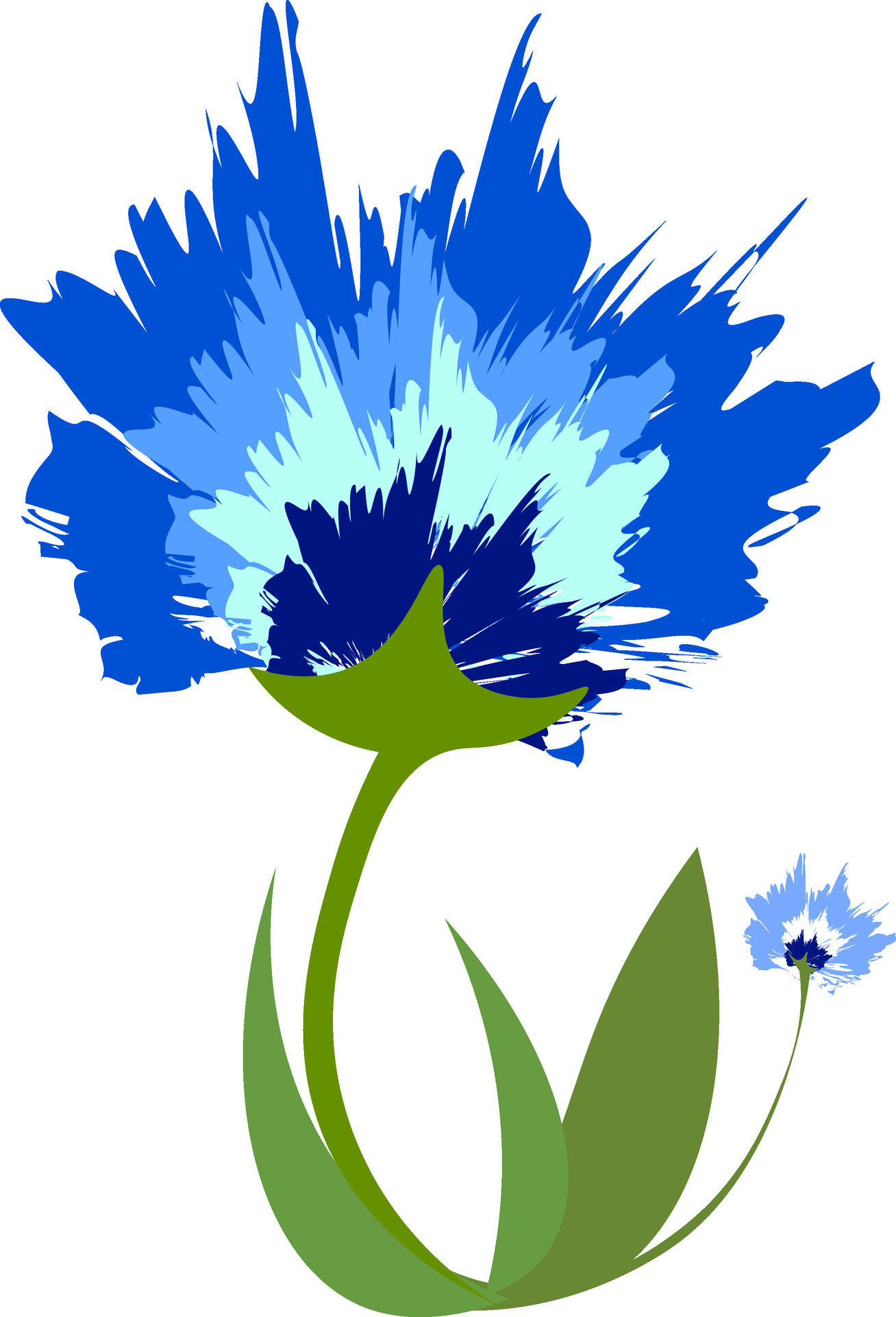 Beautiful blue flower 34512304 Vector Art at Vecteezy