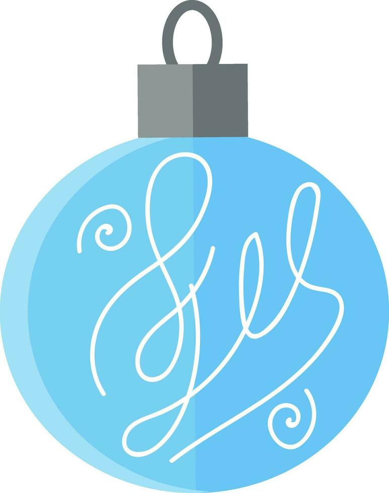 Blue Christmas ornament vector illustartion