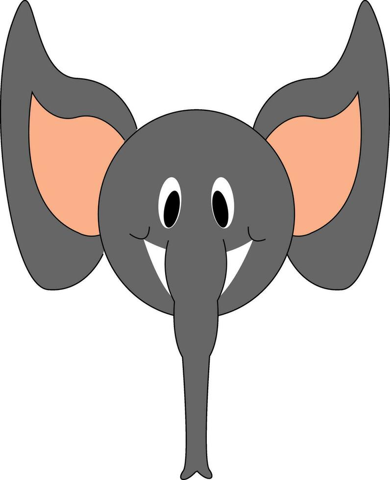ilustración de vector de elefante de dibujos animados
