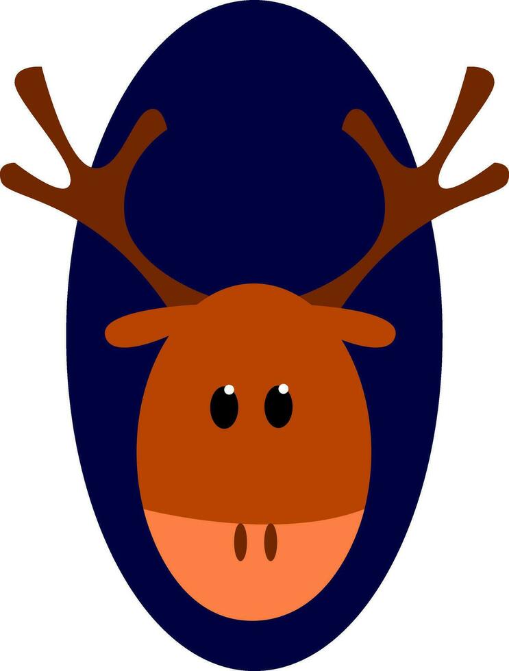 ciervo en un azul backgroung vector ilustración