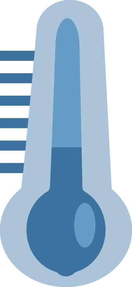 Blue thermometer shows it's cold illustration vector on white background