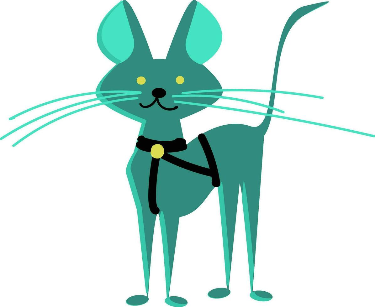 verde gato vector ilustración
