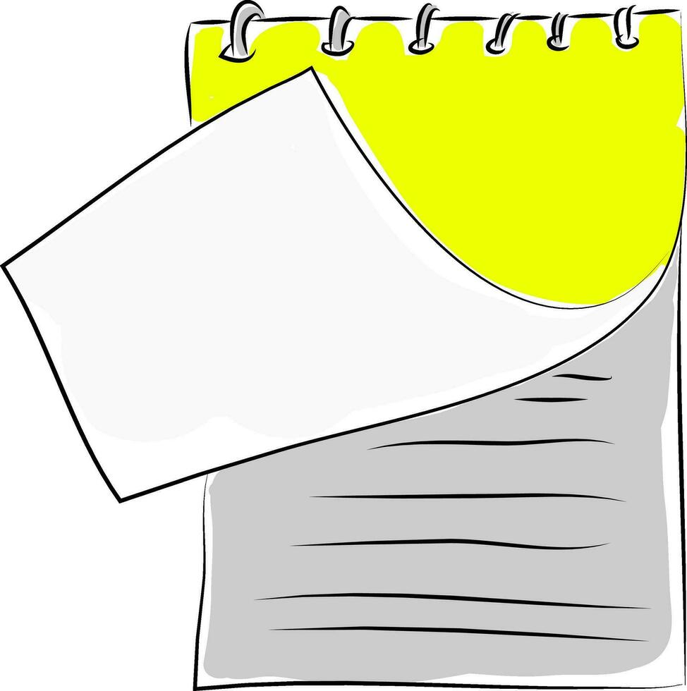 cuaderno ilustración vector en blanco antecedentes