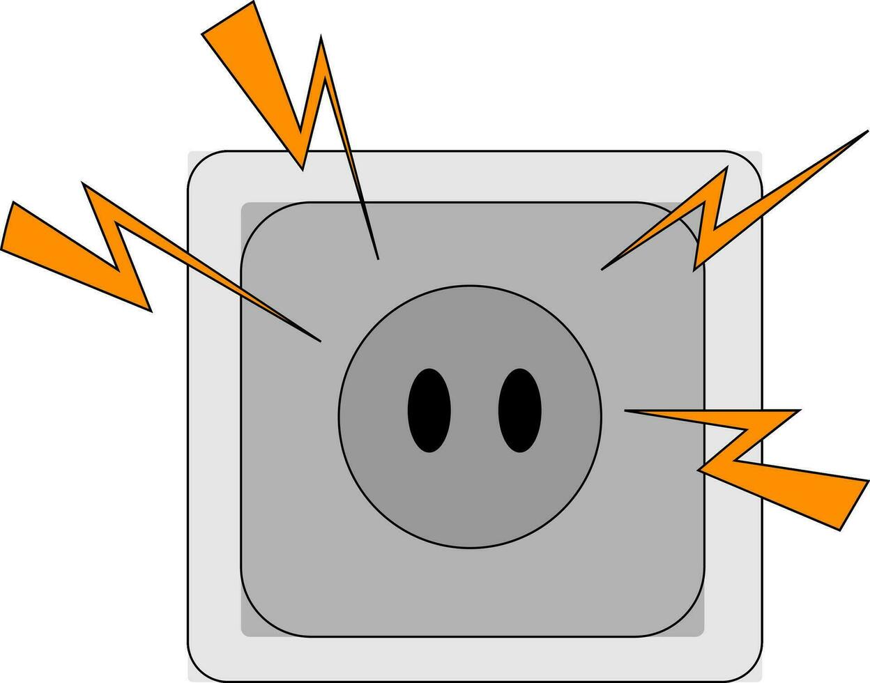 eléctrico enchufe ilustración vector en blanco antecedentes