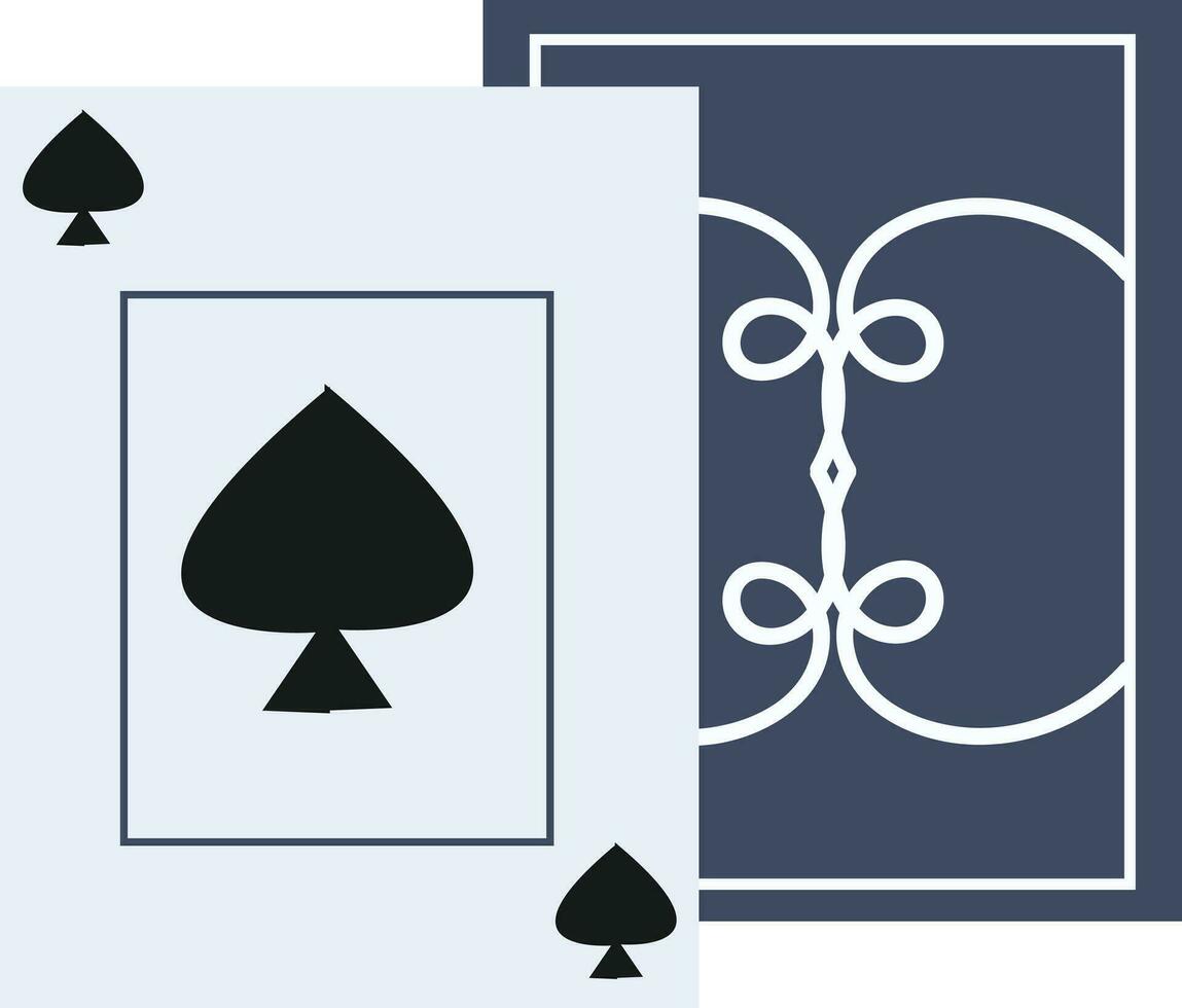 One play card of spades illustration vector on white background