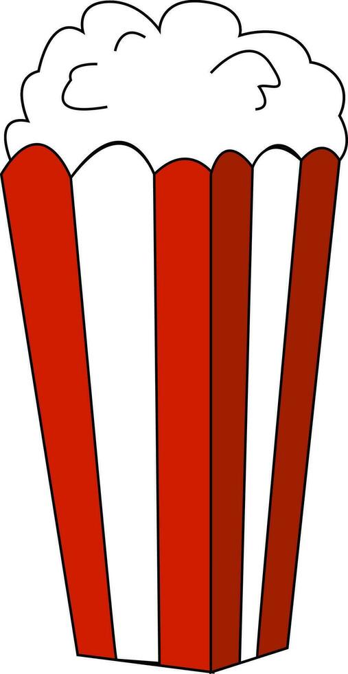 palomitas de maiz ilustración vector en blanco antecedentes
