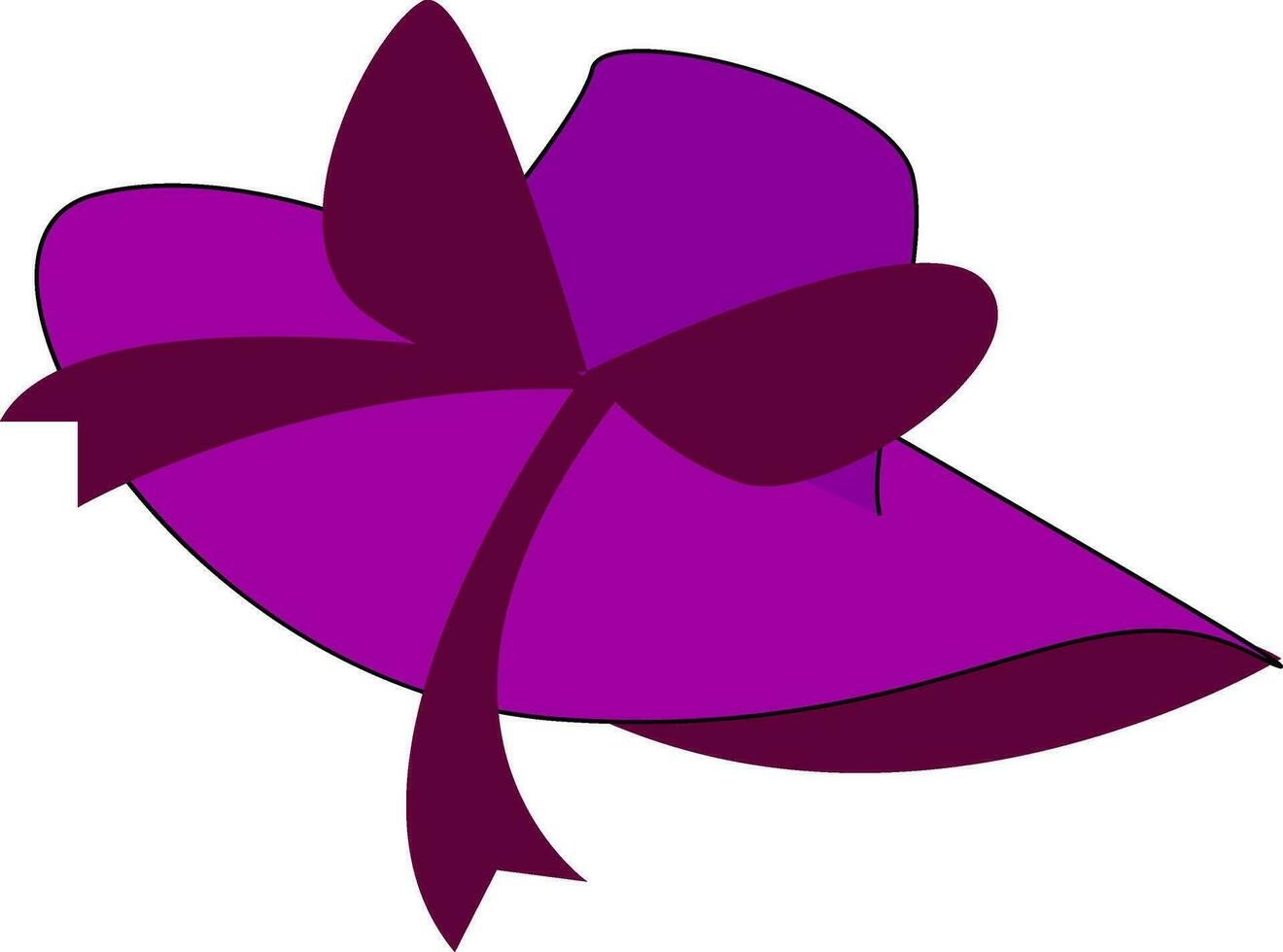 Purple hat illustration vector on white background