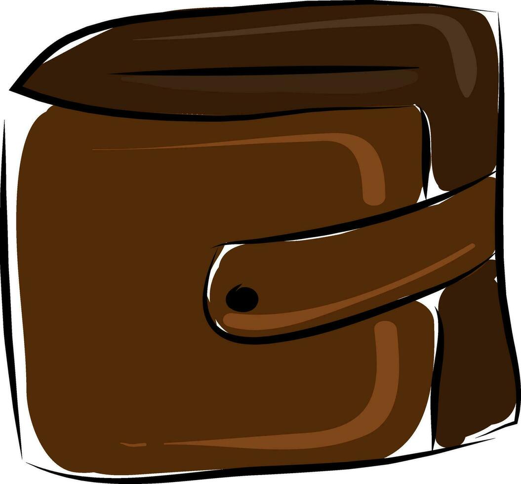 Brown purse illustration vector on white background