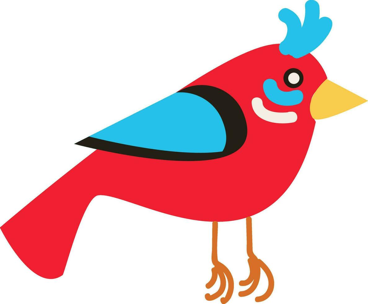 rojo pájaro ilustración vector en blanco antecedentes