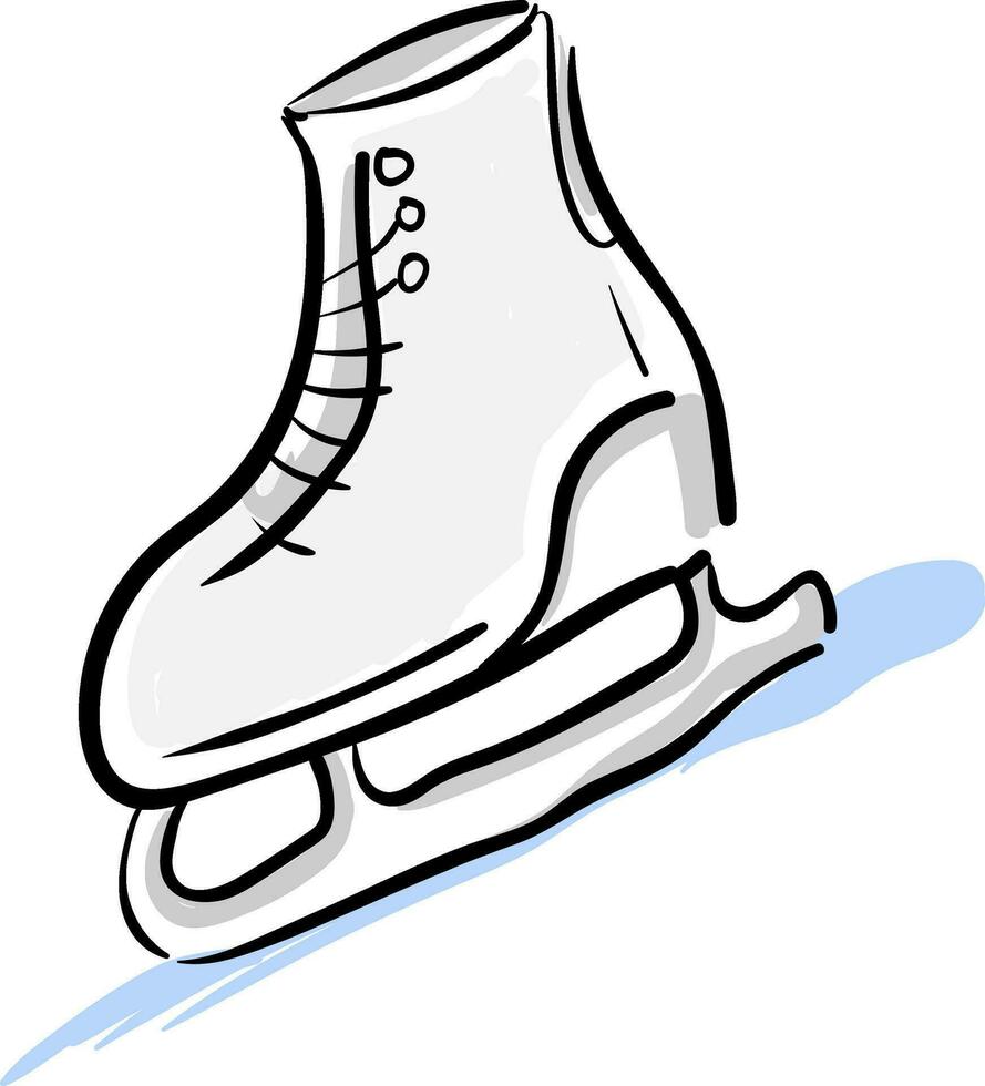 hielo patinar ilustración vector en blanco antecedentes