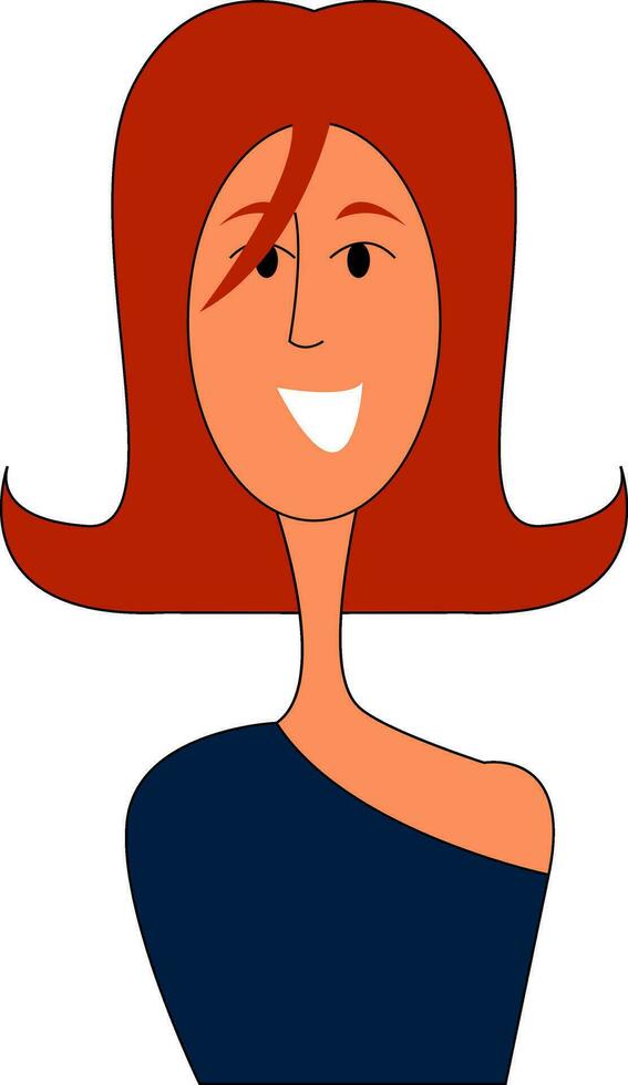 Smile girl illustration vector on white background