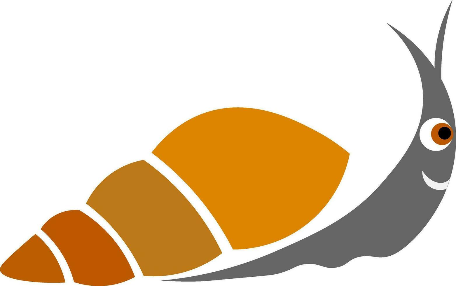 Snail illustration vector on white background