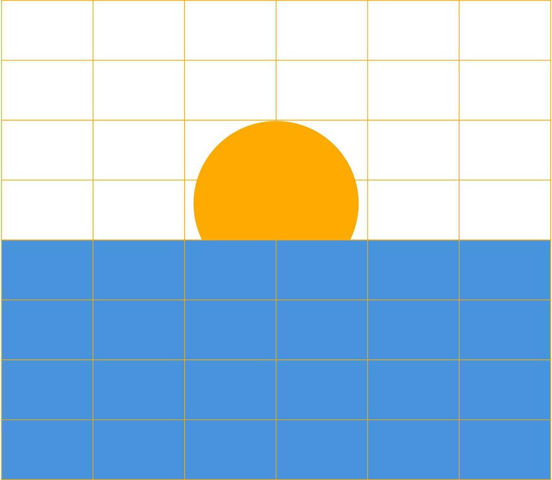 The sunset vector or color illustration