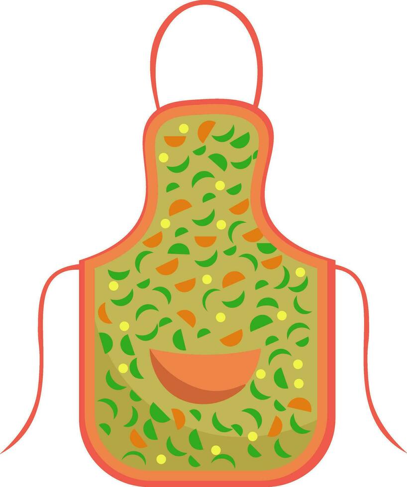 A stylish apron vector or color illustration