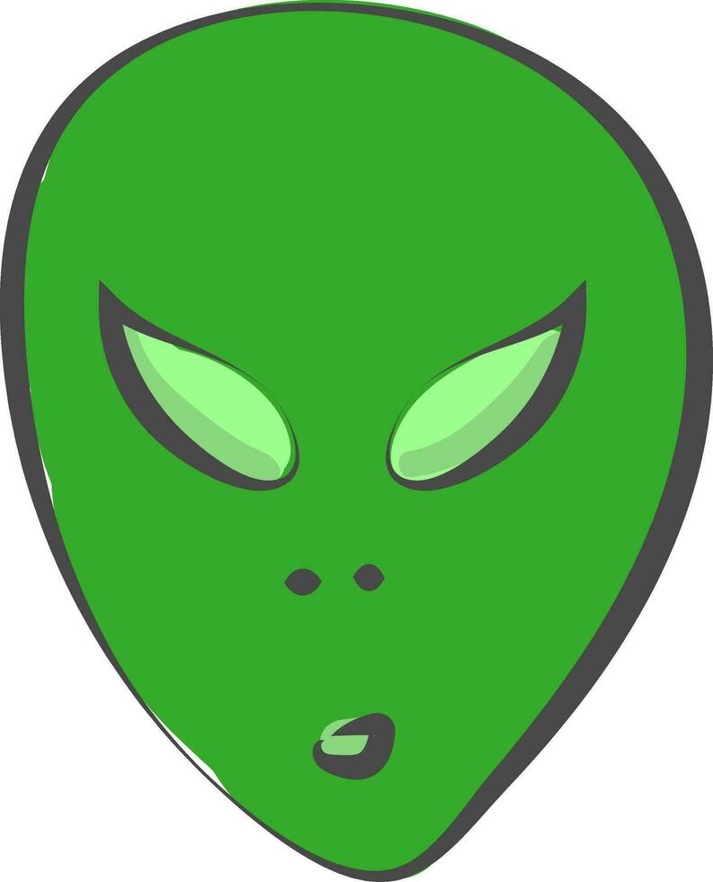 An Alien face vector or color illustration