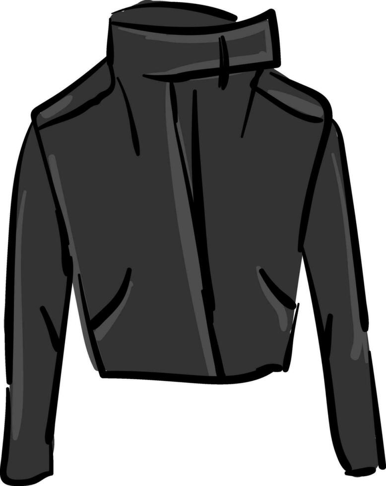 A black jacket vector or color illustration