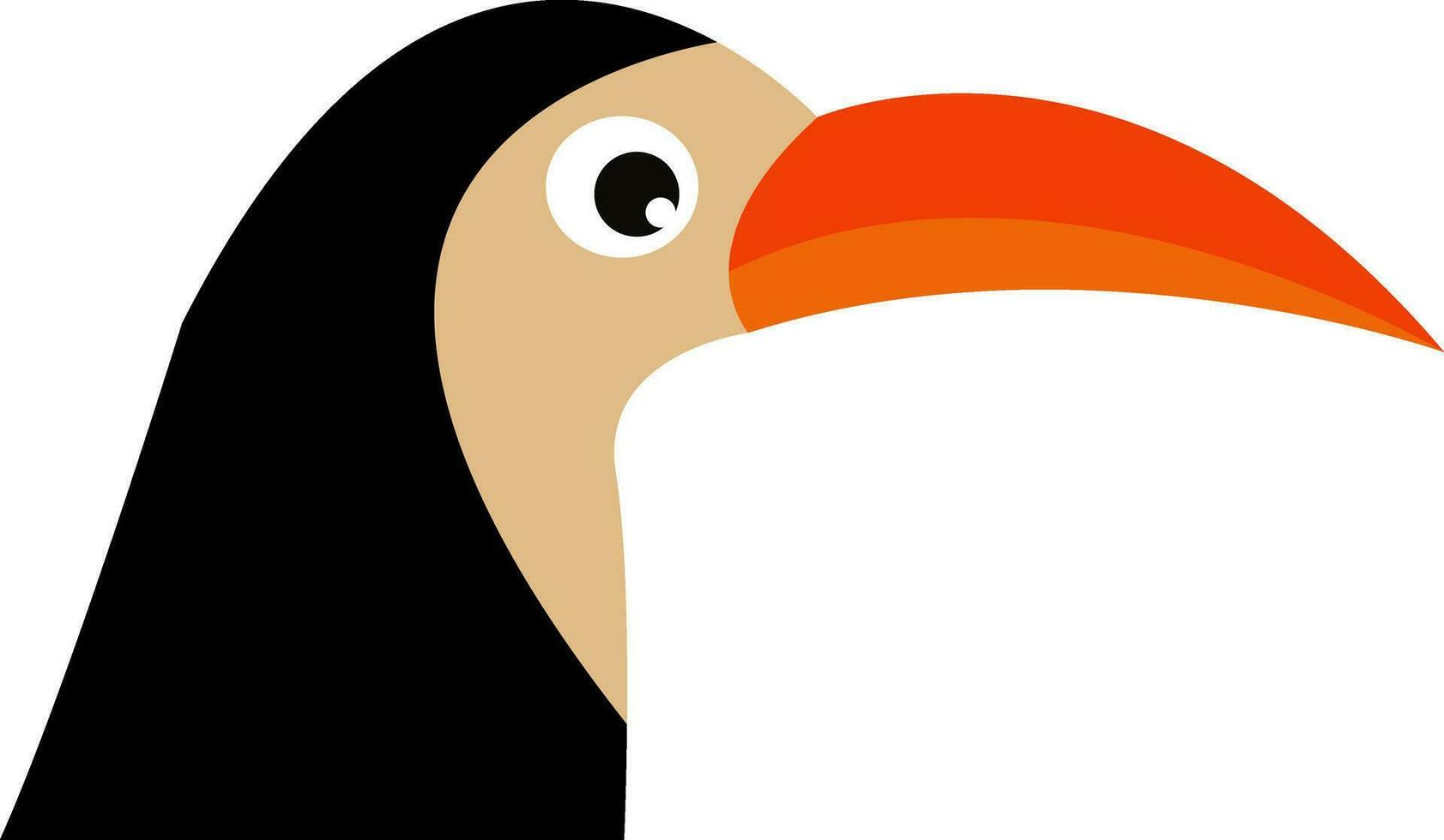 pájaro con naranja pico vector o color ilustración