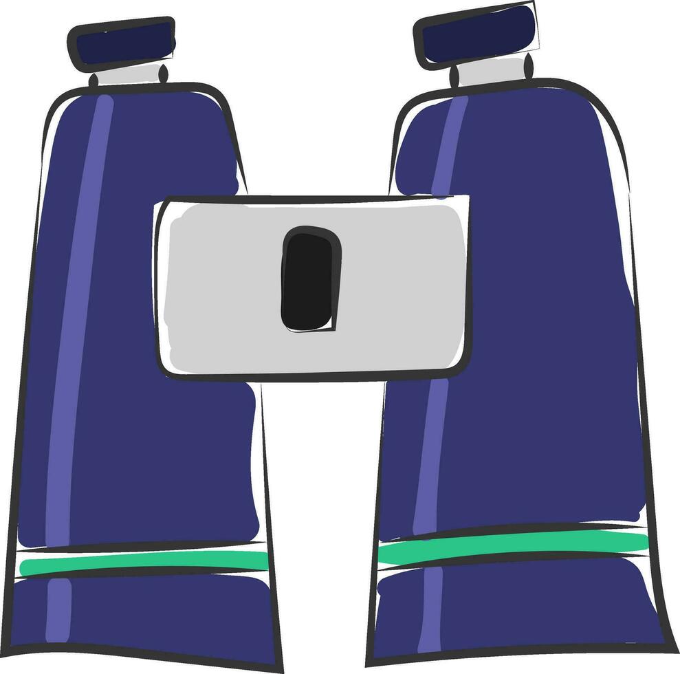 Binoculars ready to focus vector or color illustration