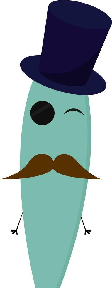 A winking monster vector or color illustration