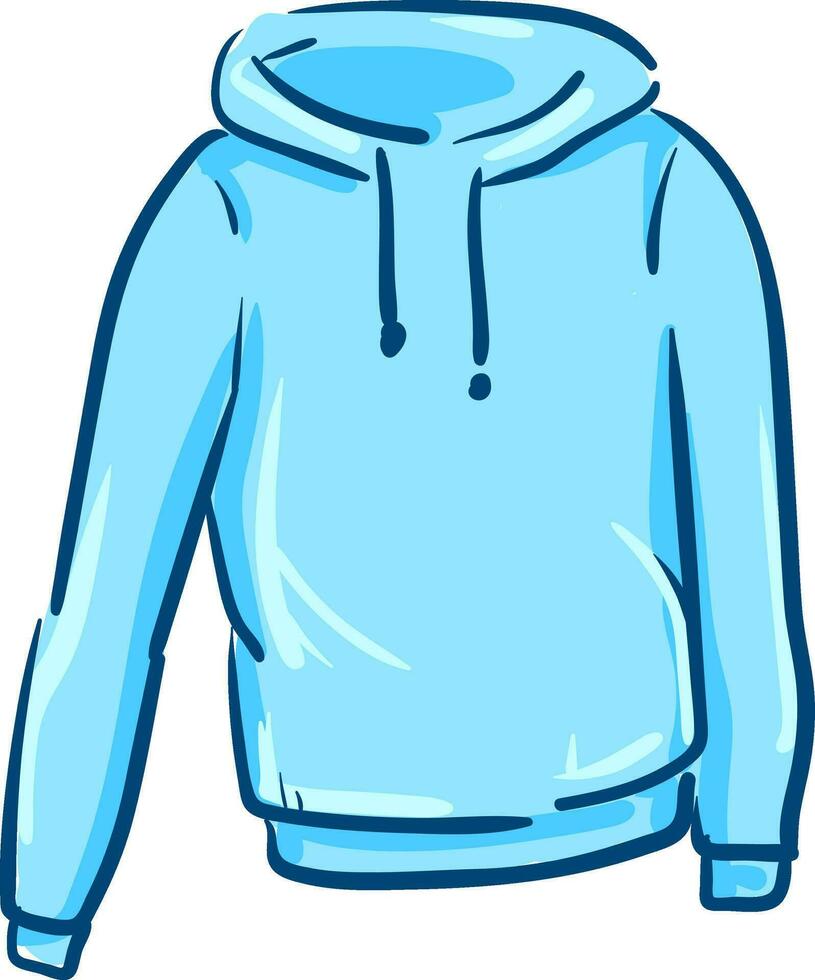 un elegante azul con capucha vector o color ilustración