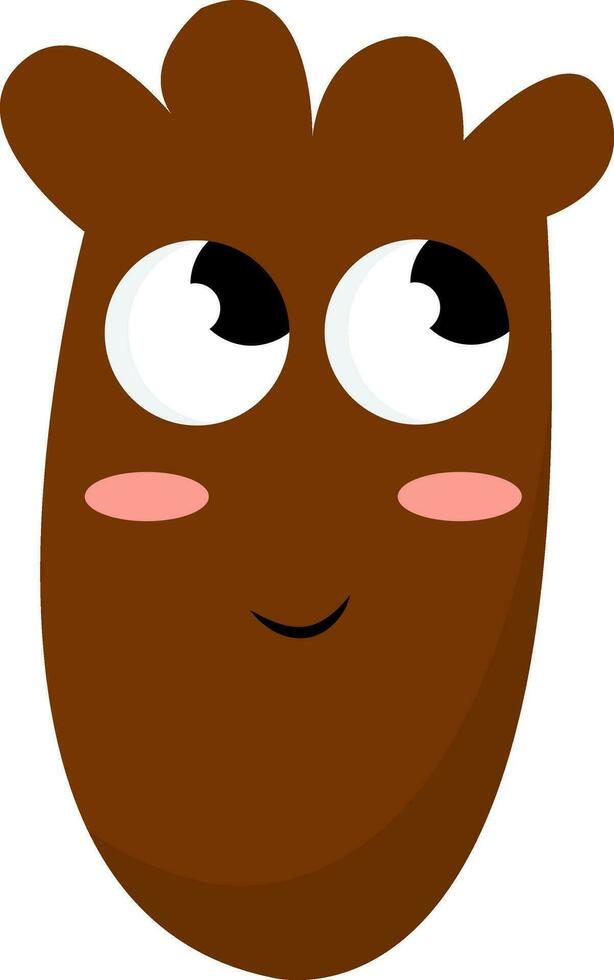 un marrón monstruo con grande ojos vector o color ilustración